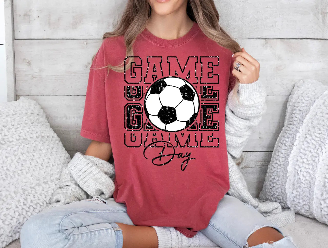 Soccer Faux Glitter Game Day - Branded By Barta