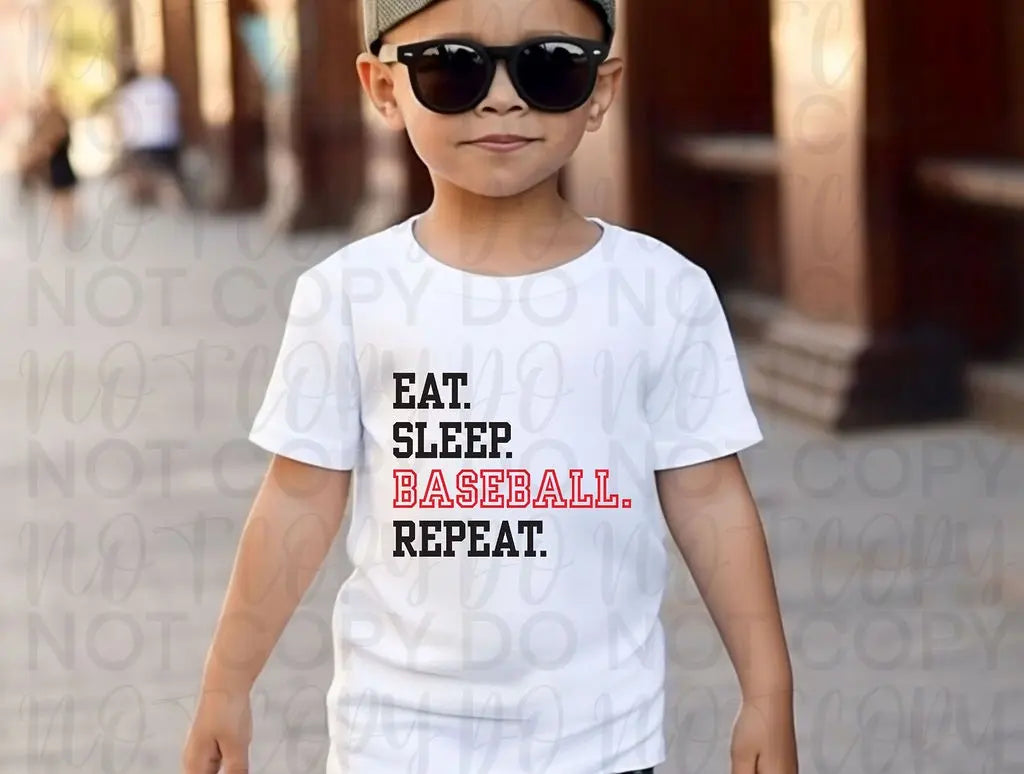 Eat Sleep Baseball Repeat - Branded By Barta