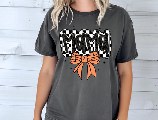 Checkered basketball Mama Bow - Branded By Barta