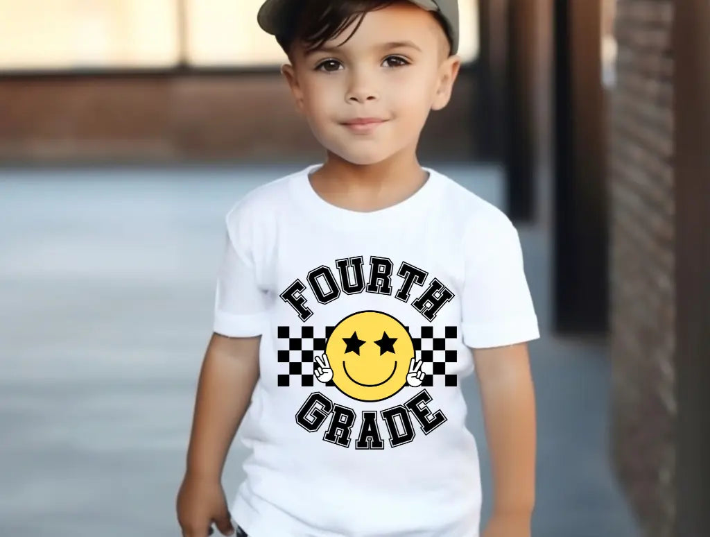 Fourth Grade Smiley Yellow brandedbybarta