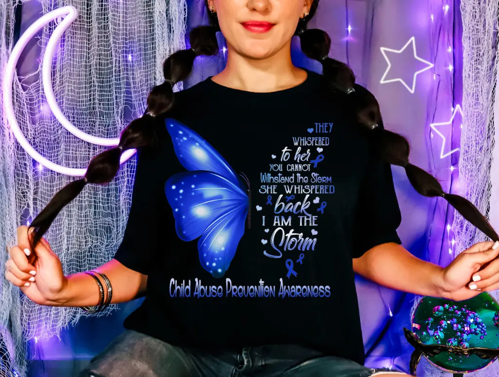 Child Abuse Prevention Butterfly - Branded By Barta