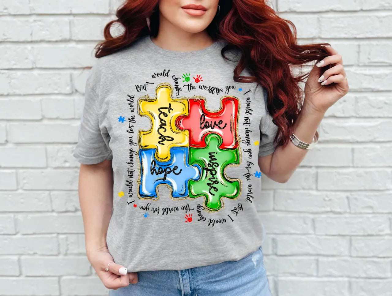 Autism Teach Love Inspire Puzzle - Branded By Barta