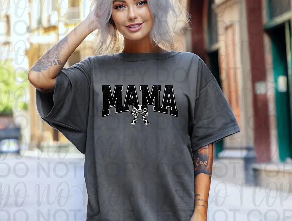 Mama Checkered Ribbon - Branded By Barta