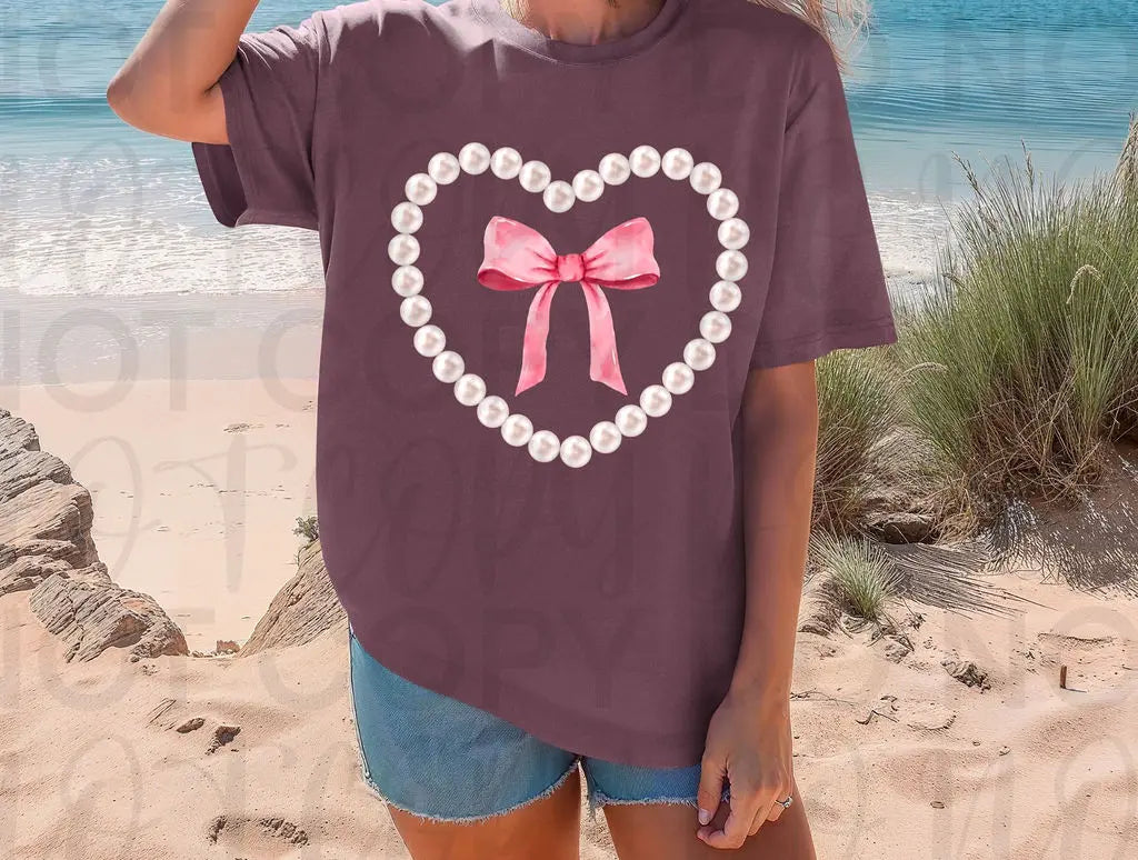 Pearl Heart Bow - Branded By Barta