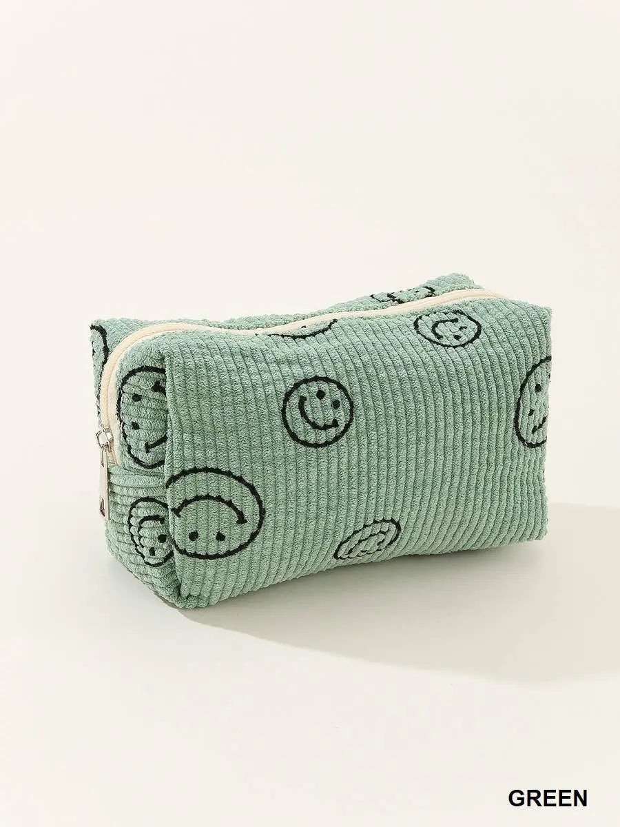 Corduroy Cosmetic Pouch Bag - Branded By Barta