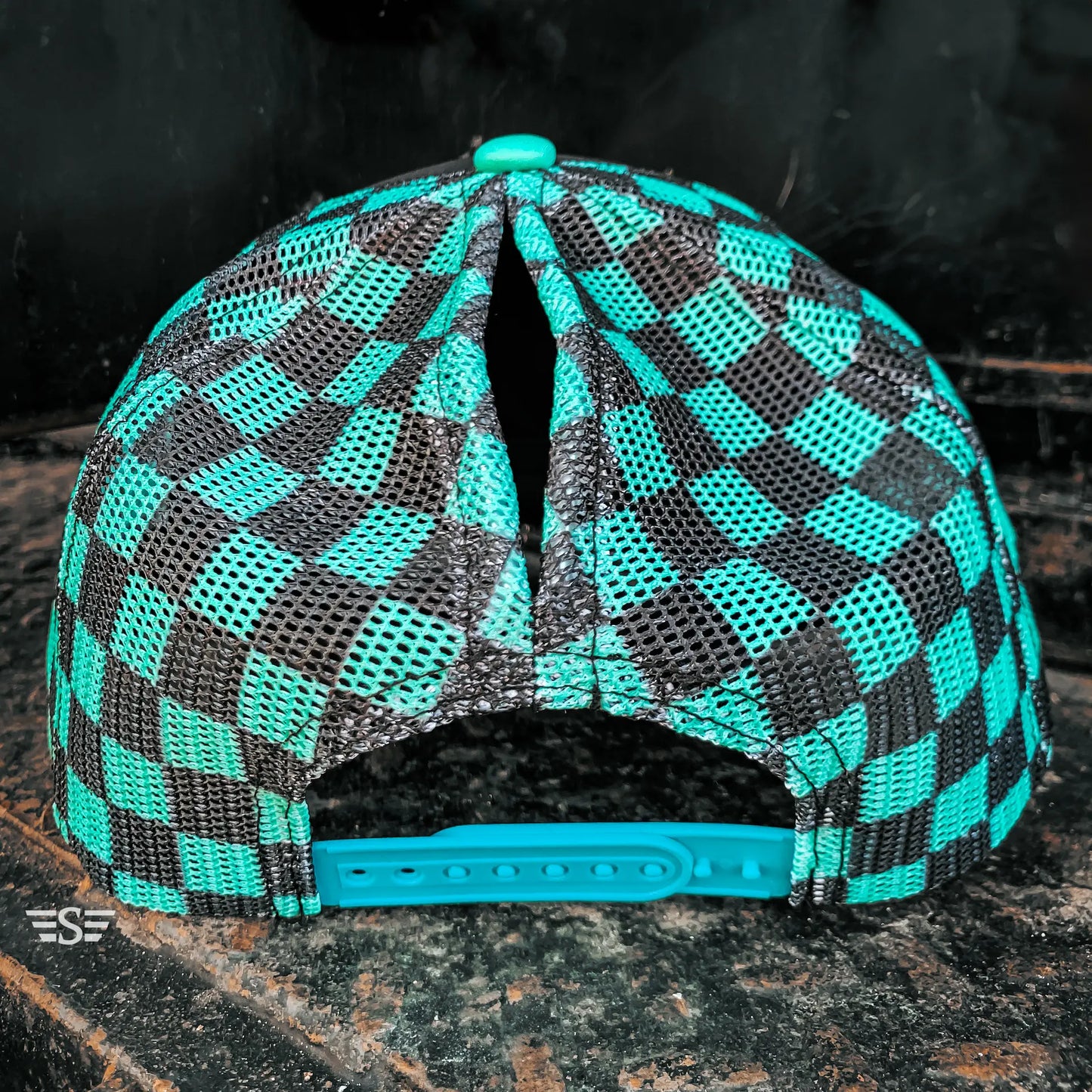 Magna Pony Checkered Mesh Back Cap Flying S Company