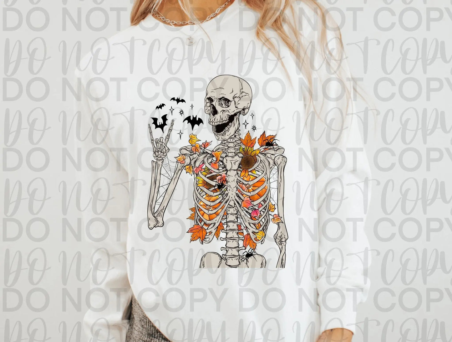 Skeleton fall leaf - Branded By Barta