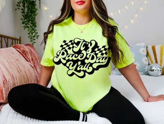 It's Race Day Y'all Black - Branded By Barta