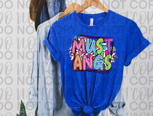 Mustangs Neon 2 Tee - Branded By Barta