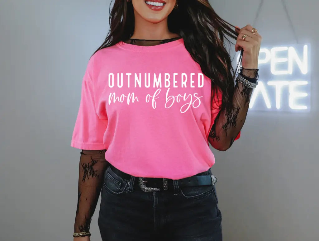 Outnumbered Mom Of Boys White brandedbybarta