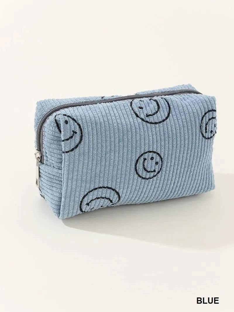 Corduroy Cosmetic Pouch Bag - Branded By Barta
