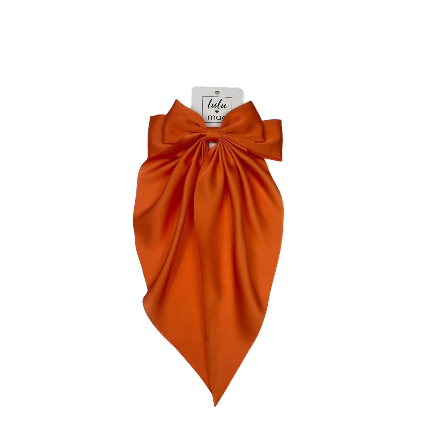 DDL-2270 Large Satin Bow Orange Girlie Girl Originals