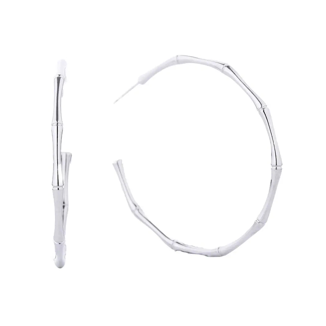 14K Gold-Dipped Textured Hoop Post Earring - Branded By Barta