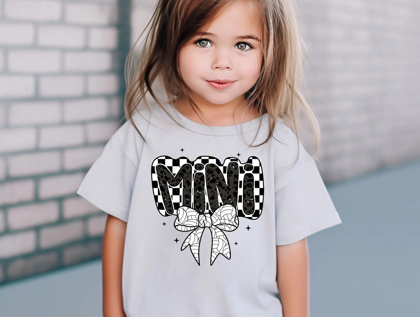 Mini Checkered Volleyball Bow - Branded By Barta