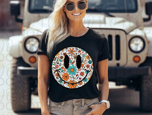 Floral Smiley Face - Branded By Barta