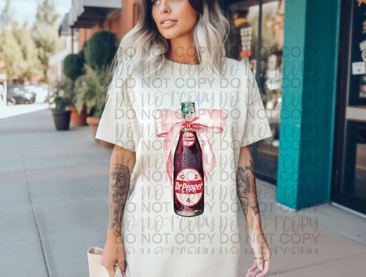 Dr Pepper bottle with bow - Branded By Barta