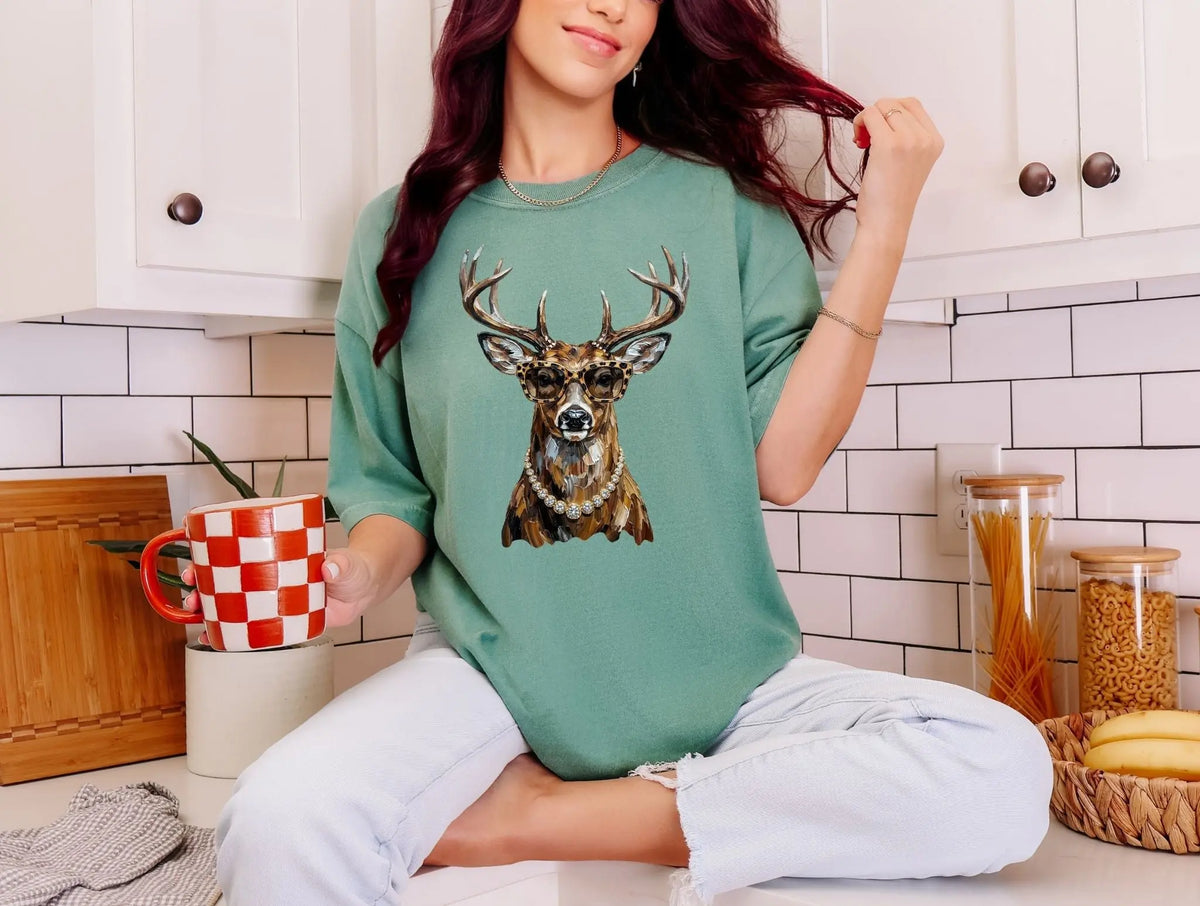 Glam Deer Leopard Sunglasses Graphic brandedbybarta