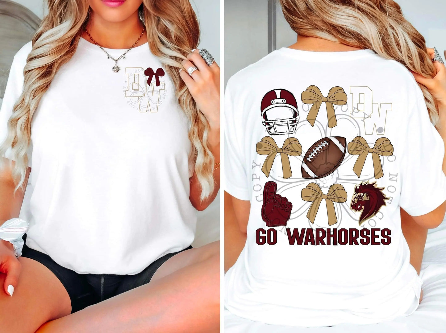 Go Warhorses Bow Tee - Branded By Barta