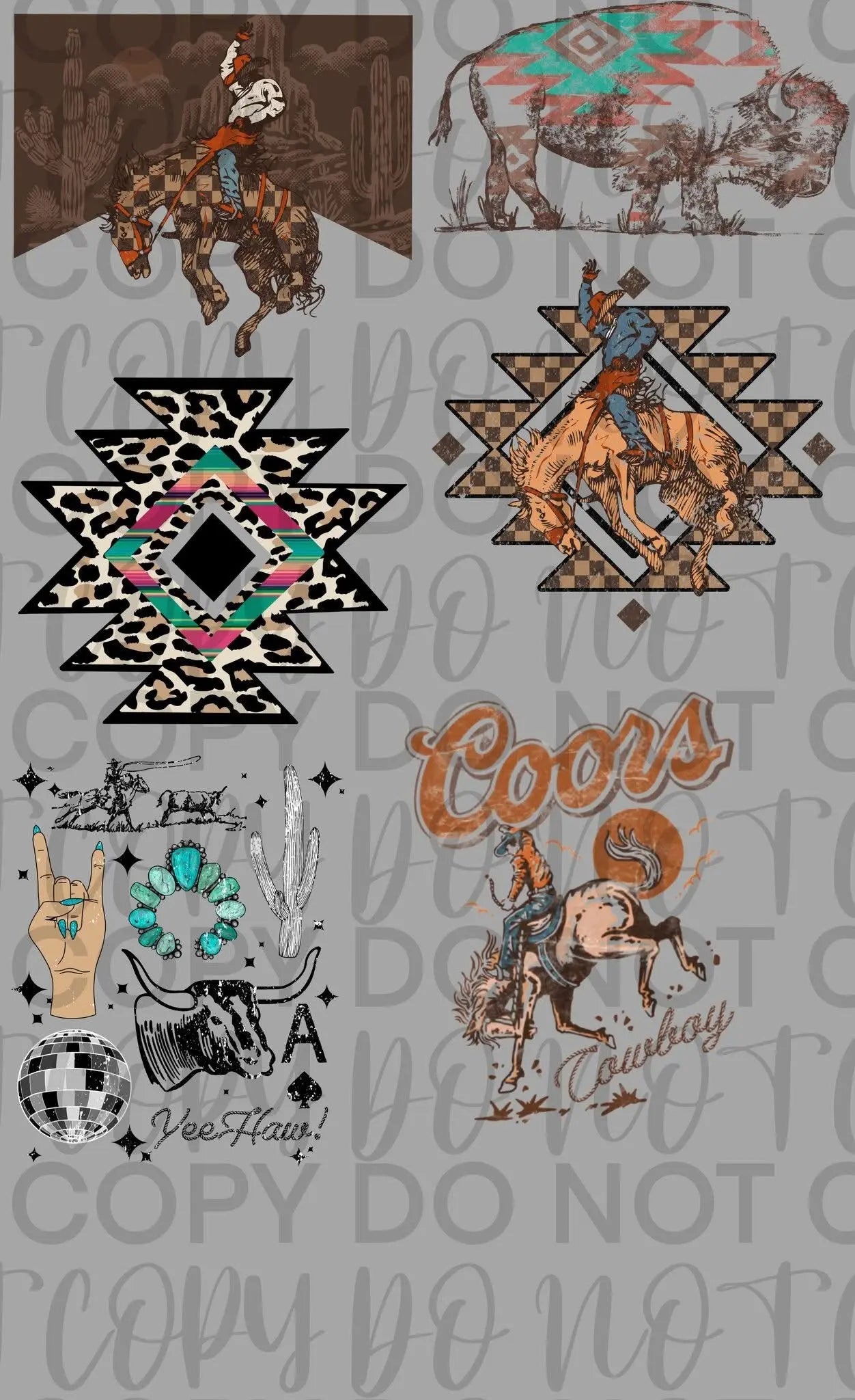 Western Premade Gang Sheet - Branded By Barta