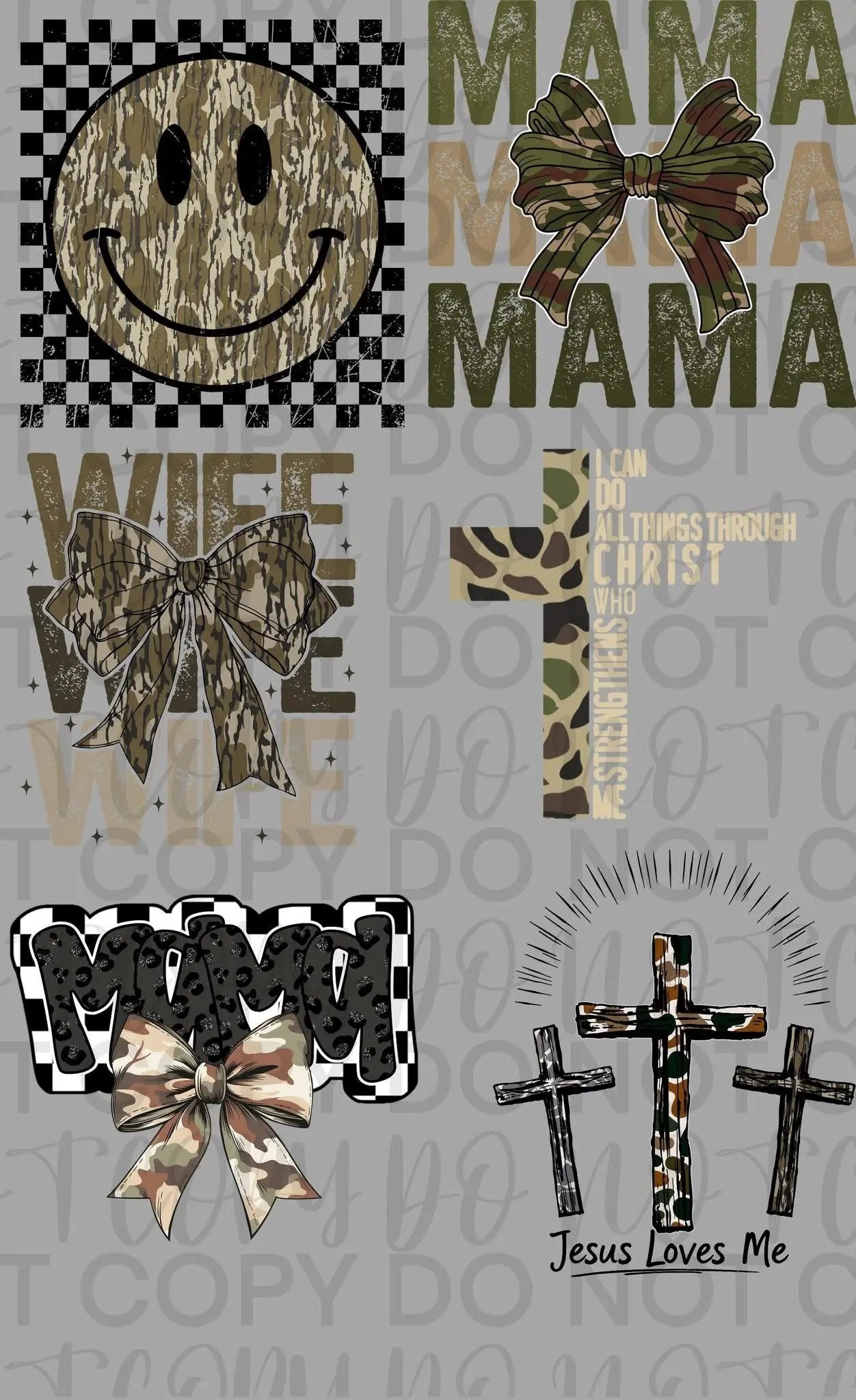Mama Camo Premade Gang Sheet - Branded By Barta