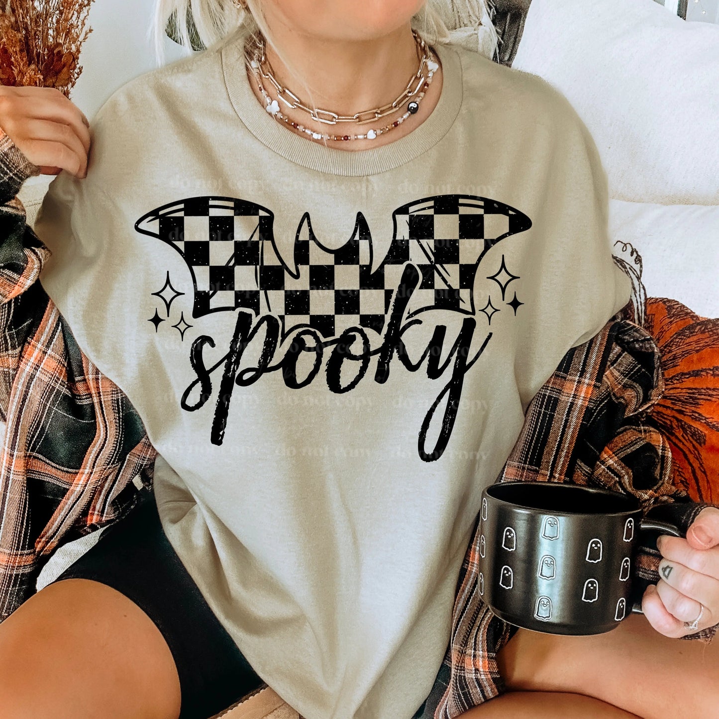 Spooky Checkered Bat - Branded By Barta