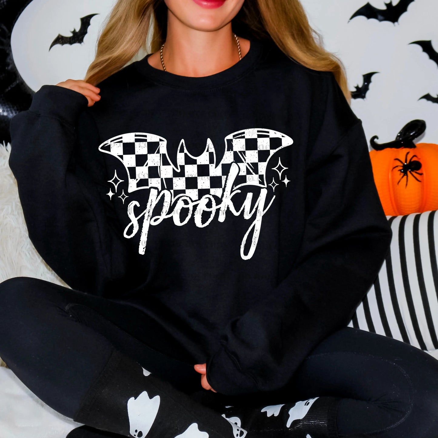 Spooky Checkered Bat - Branded By Barta