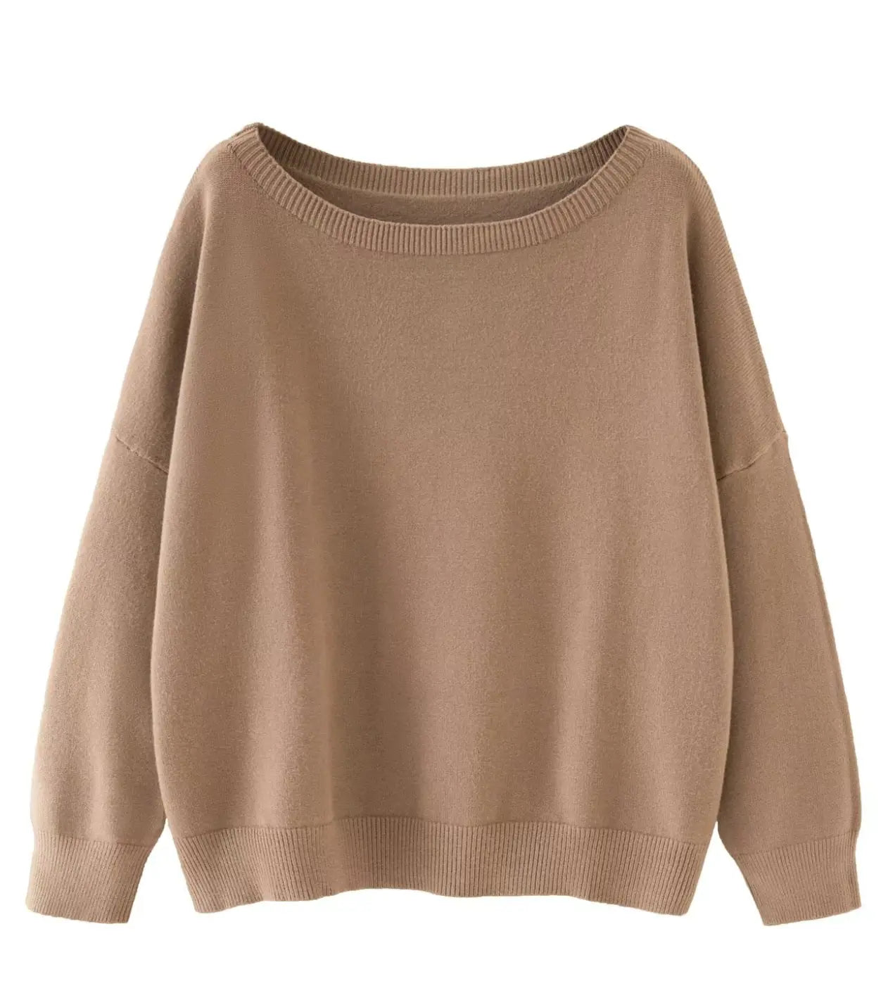 Plain Scoop Neck Sweater Branded By Barta