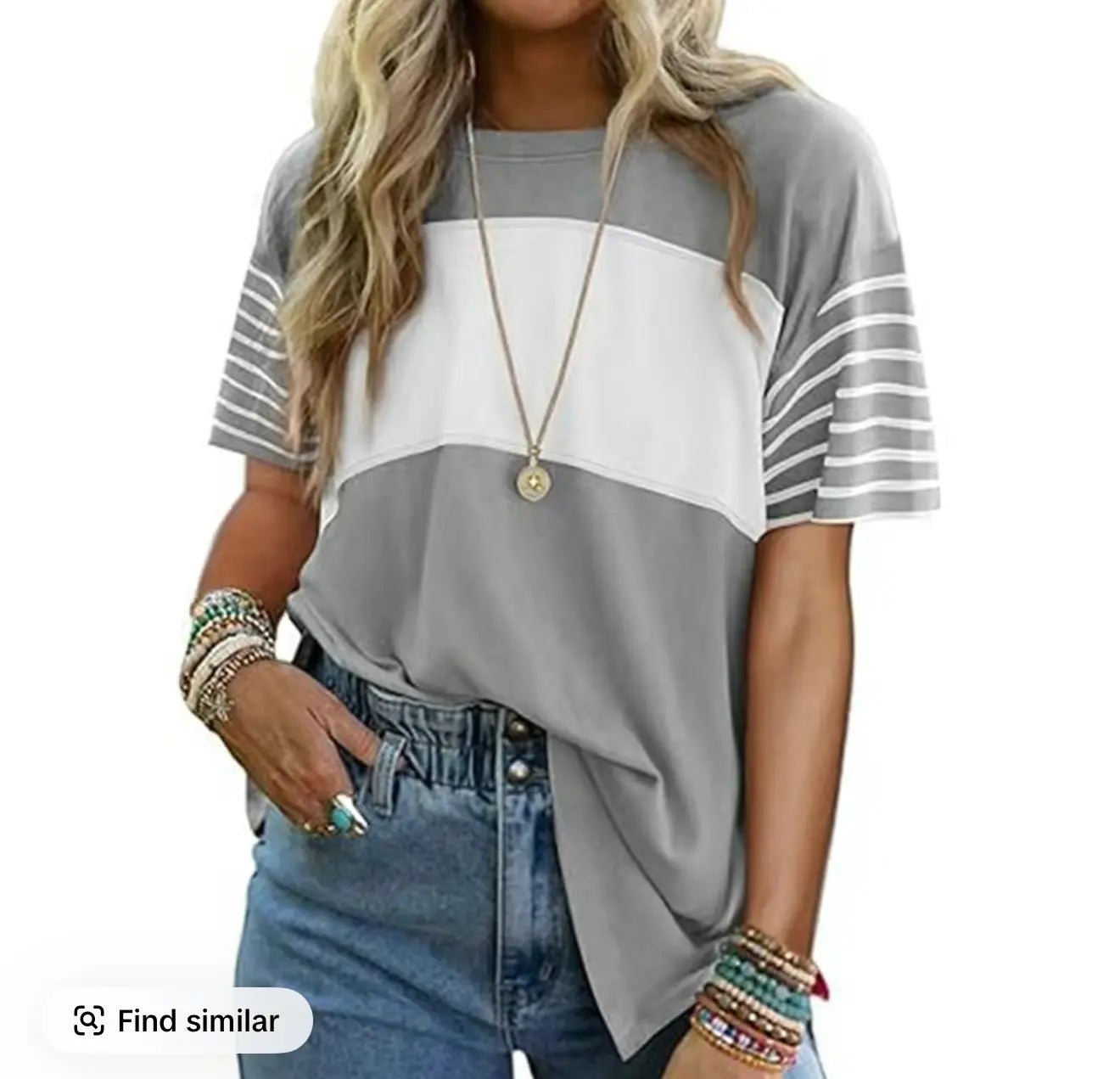 Striped Fashion Graphic T-Shirt Branded By Barta