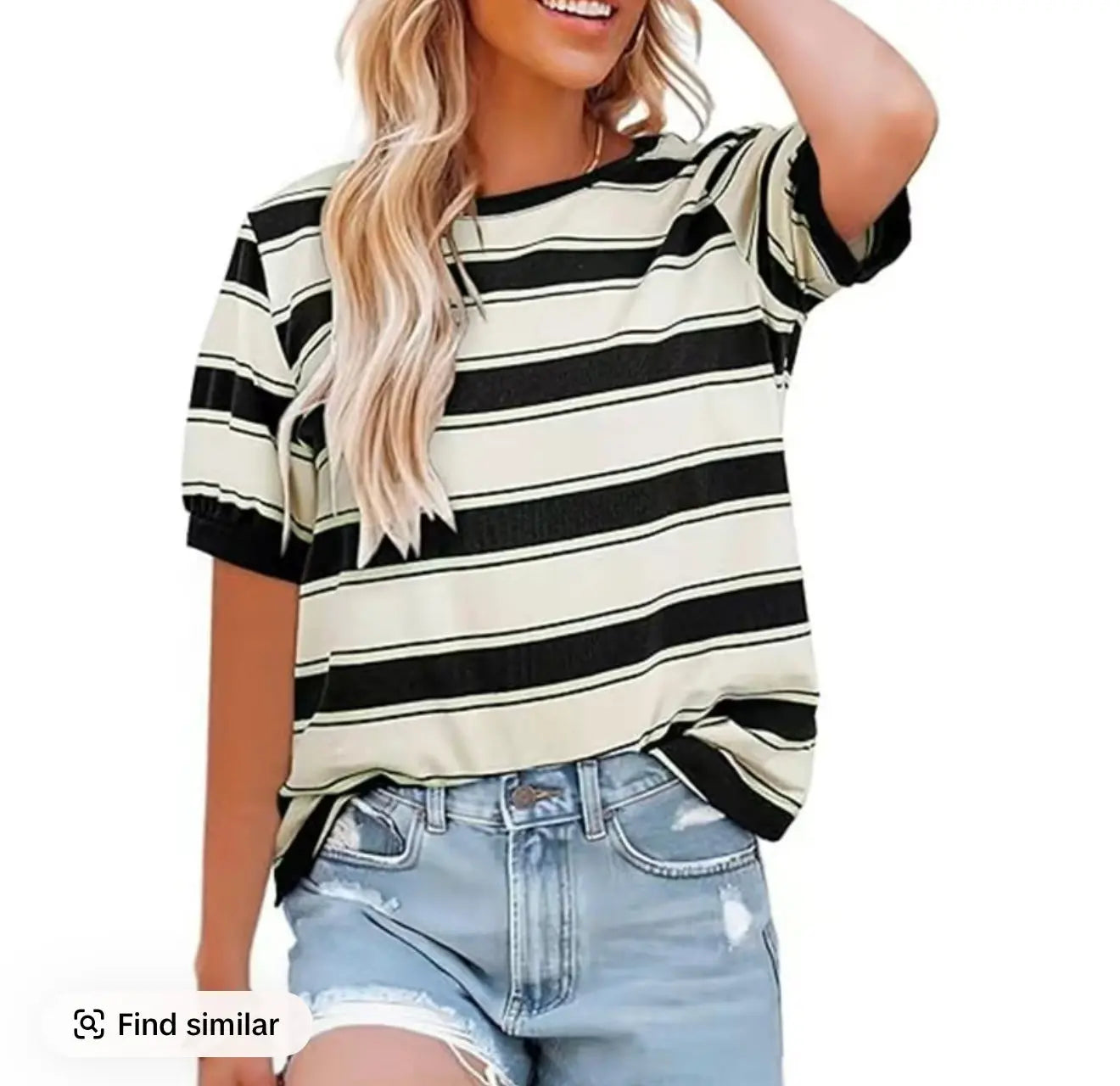 Striped Fashion Color Block T-Shirt Branded By Barta