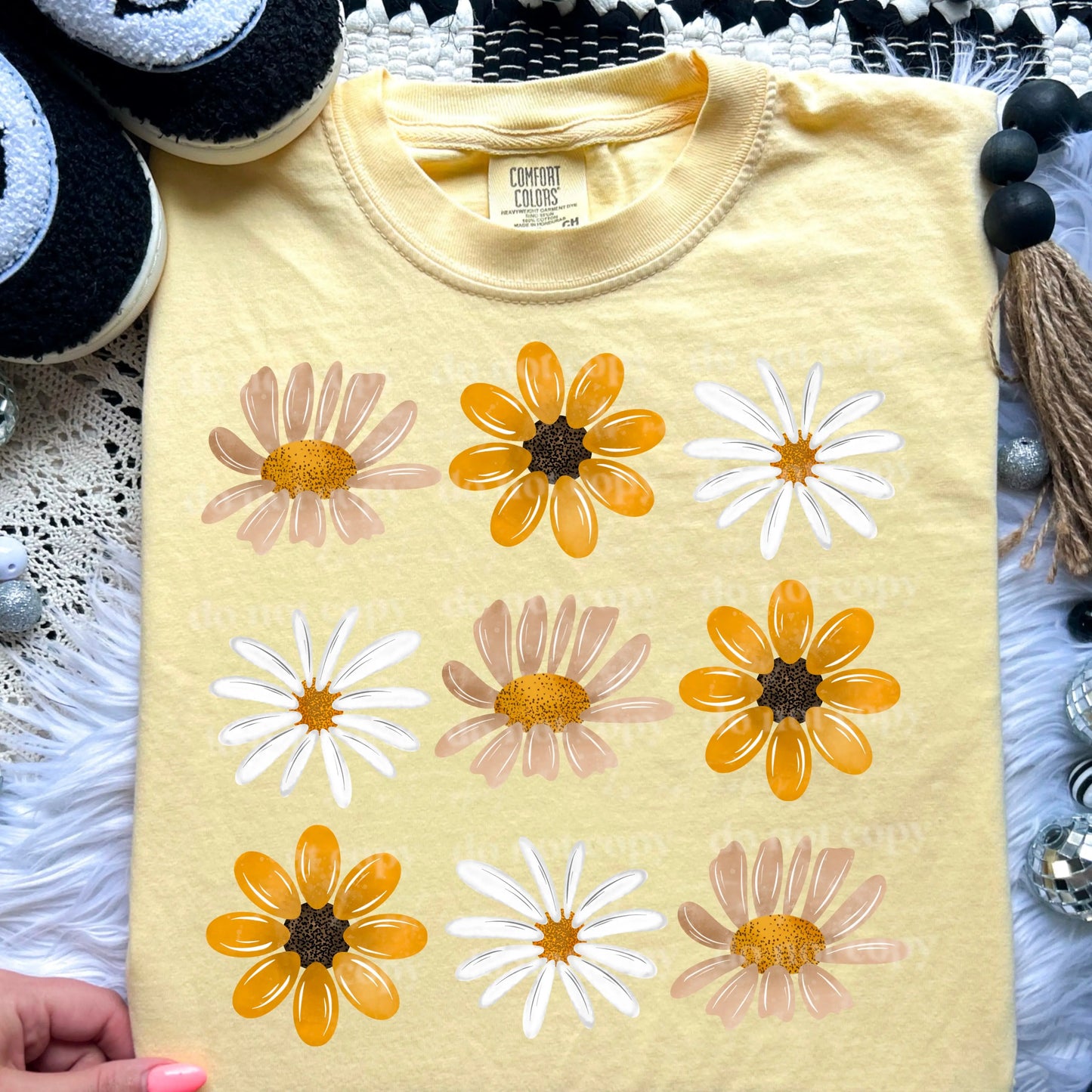 Flower collage pink yellow - Branded By Barta