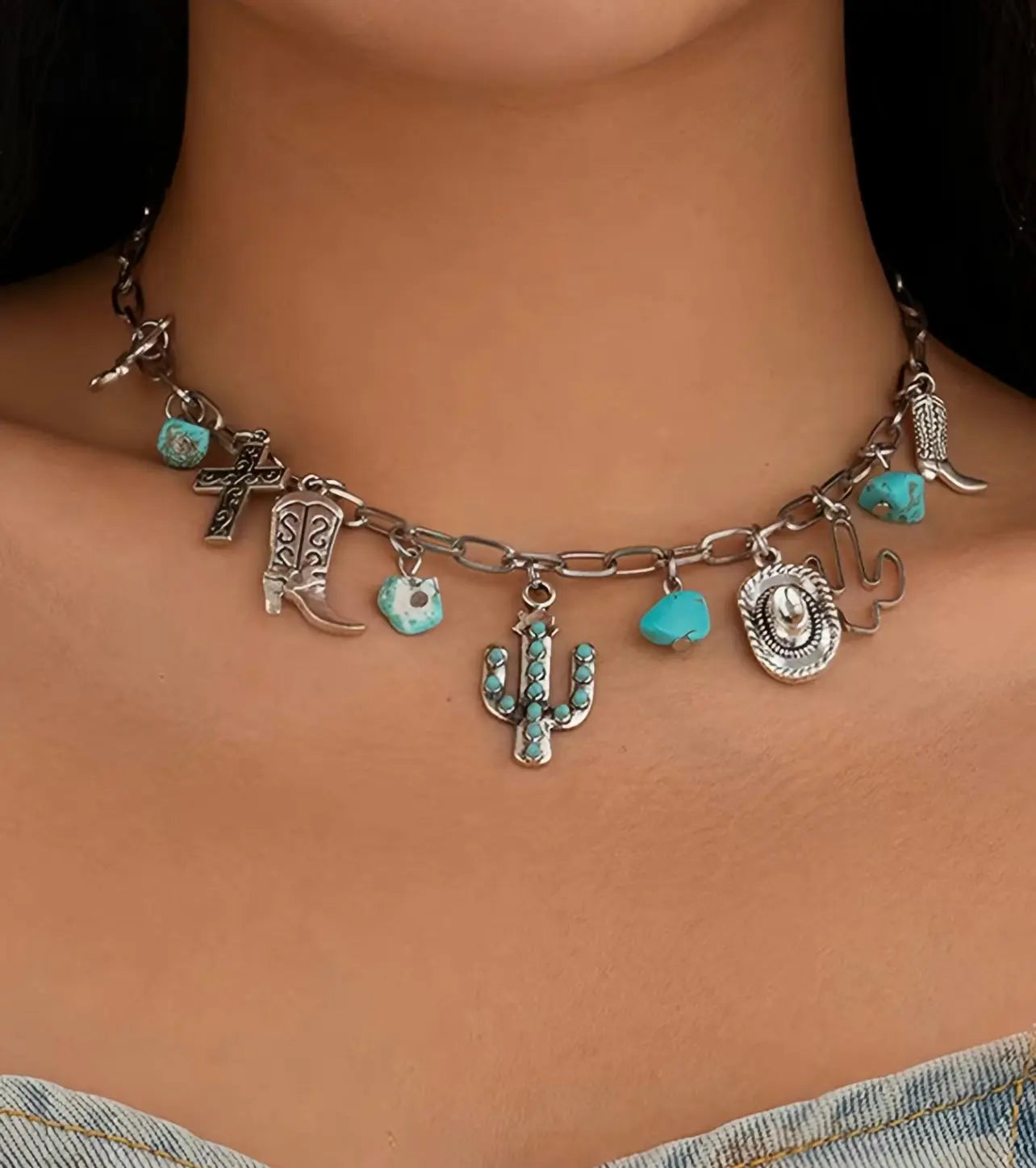 Cactus Charm Necklace 1 the Woman