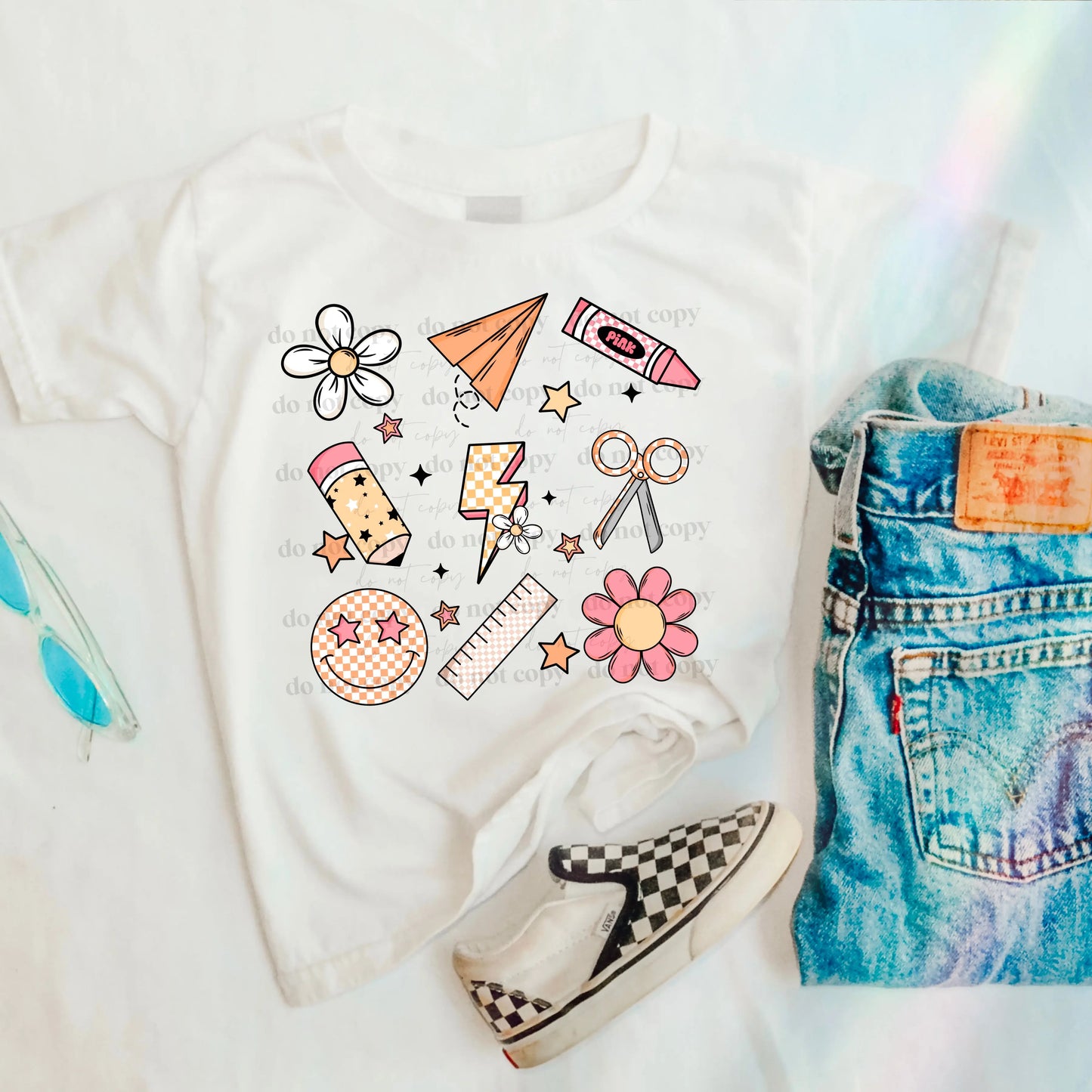 School collage checkered girl - Branded By Barta