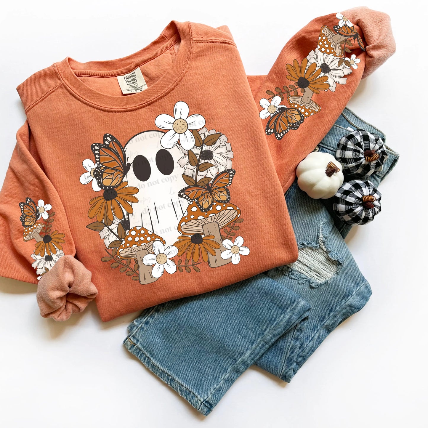 Ghost Floral Orange - Branded By Barta