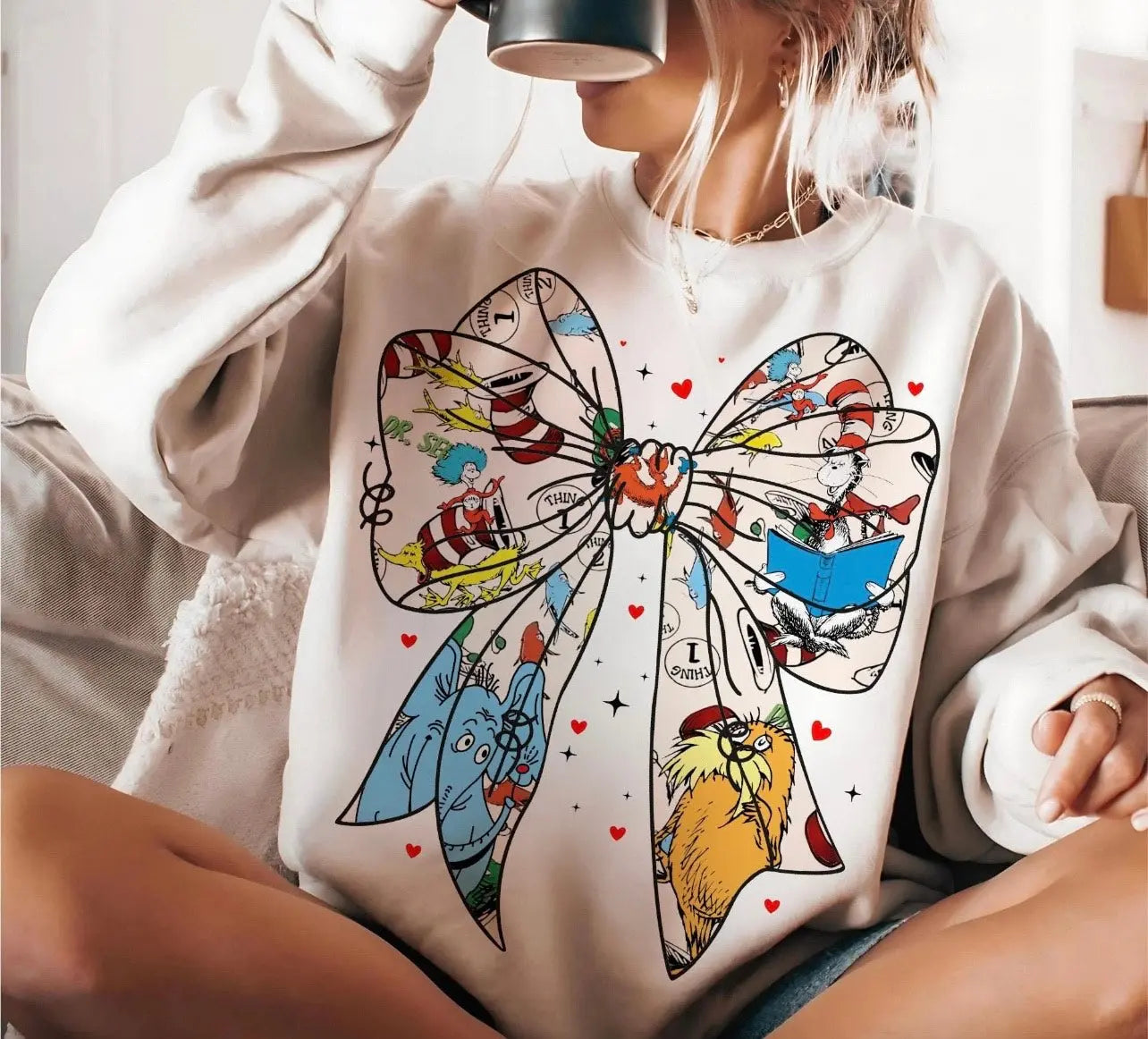 Dr S bow red hearts - Branded By Barta