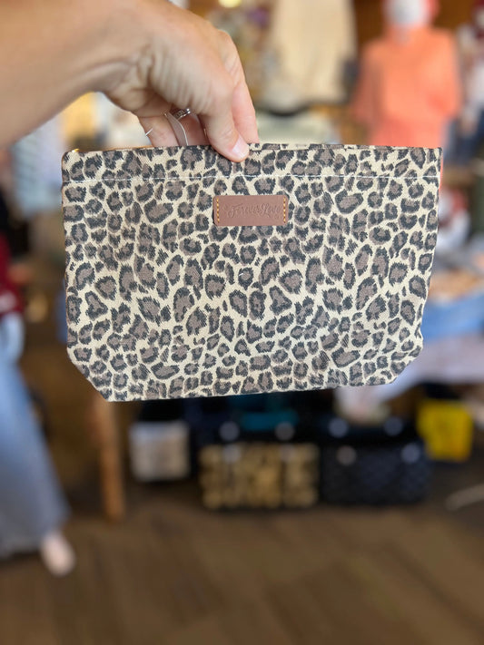 Leopard Print Makeup Bag Organizer Branded By Barta