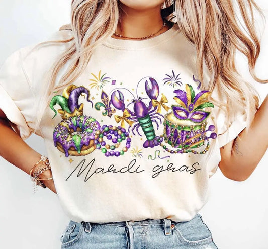 Mardi Gras donut, mask - Branded By Barta