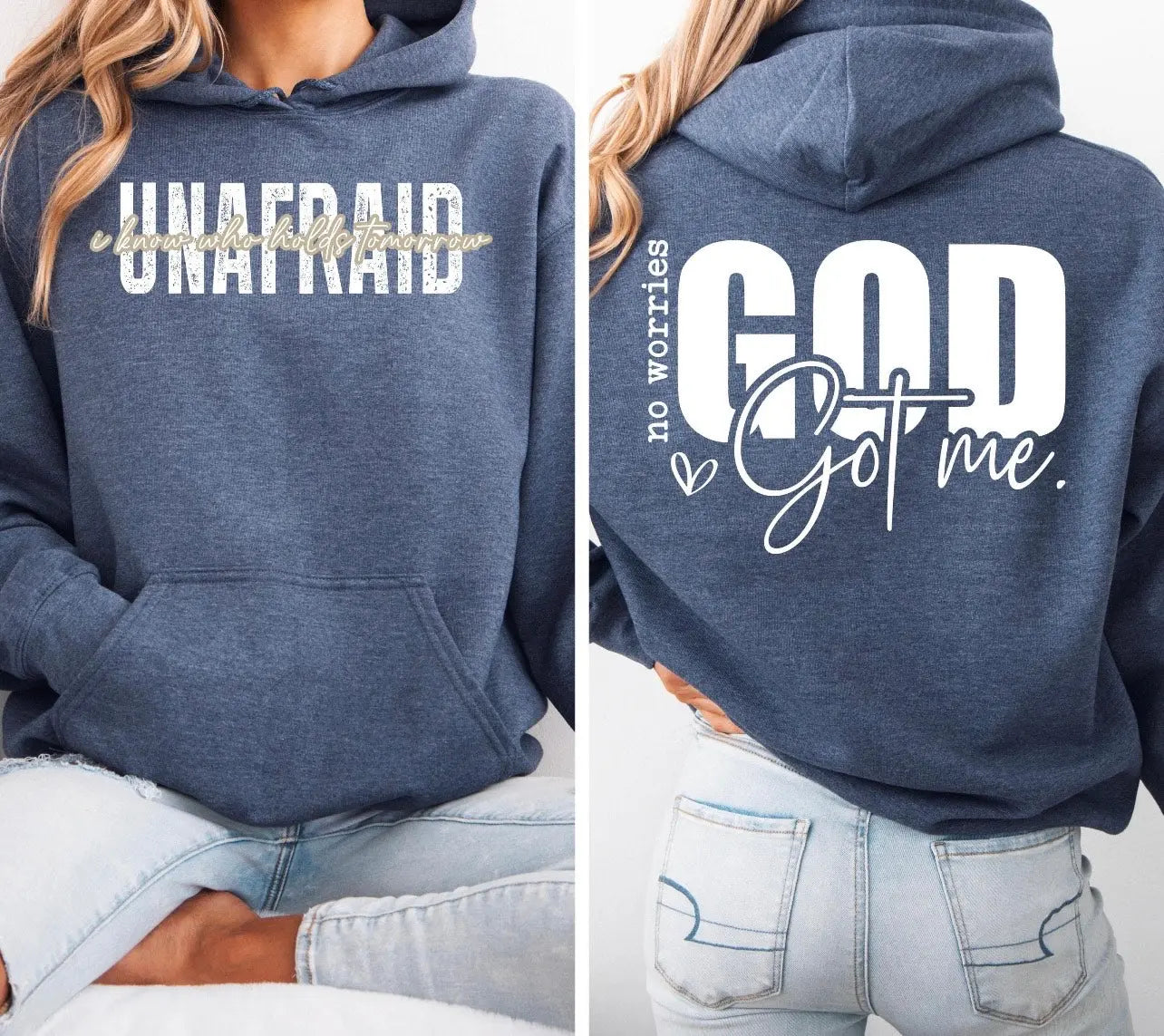 Unafraid god got me front will come as pocket add on - Branded By Barta