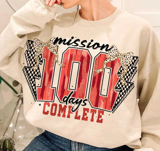100 day mission complete checkered