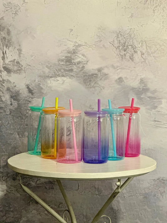 16 ounce glass ombre libby - Branded By Barta