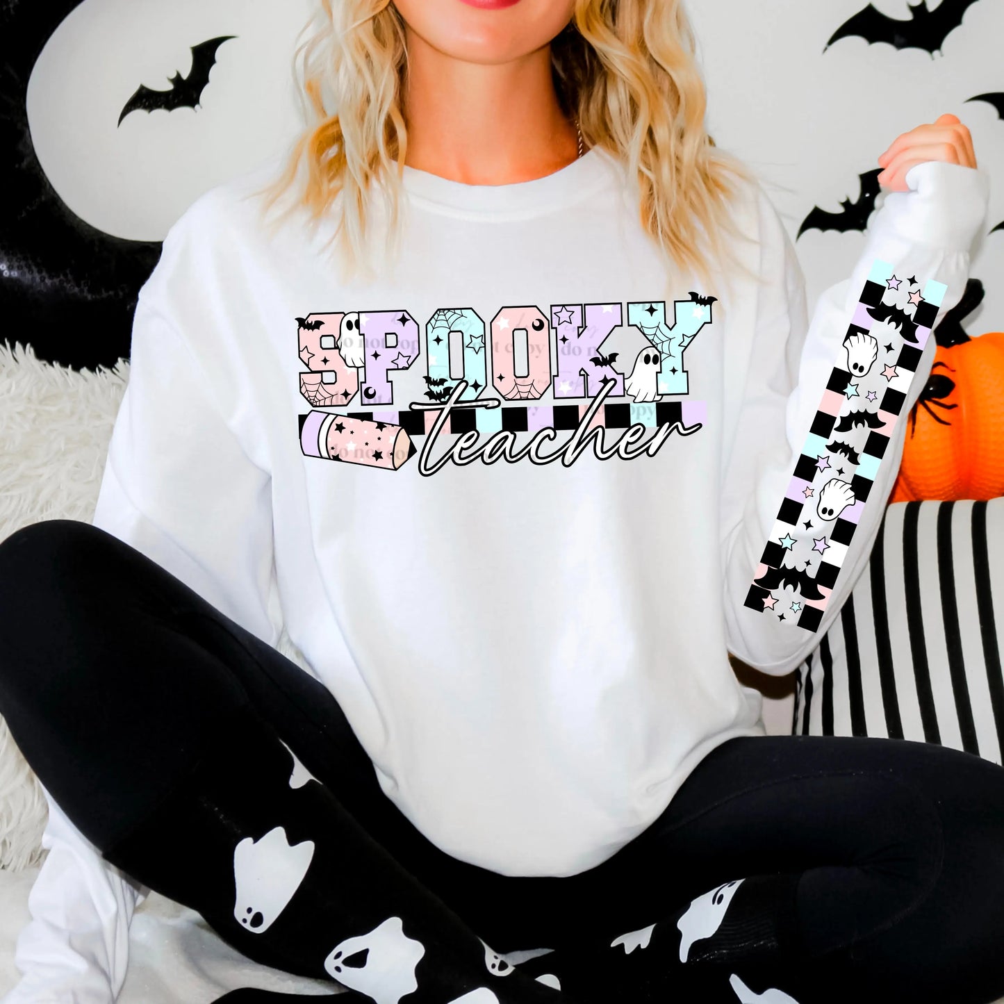 Spooky teacher pastel (add pocket for sleeve) - Branded By Barta