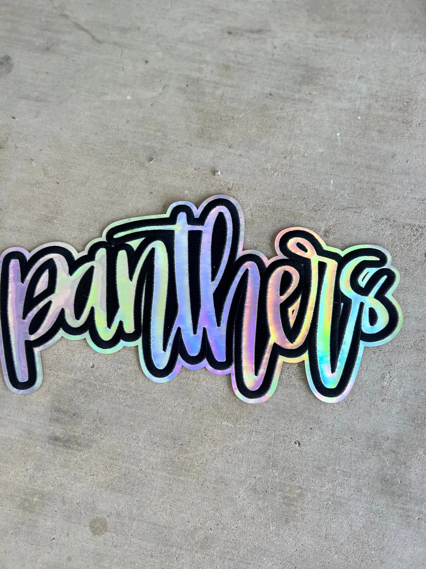 Panthers Hylographic Silver/Blk Patch brandedbybarta