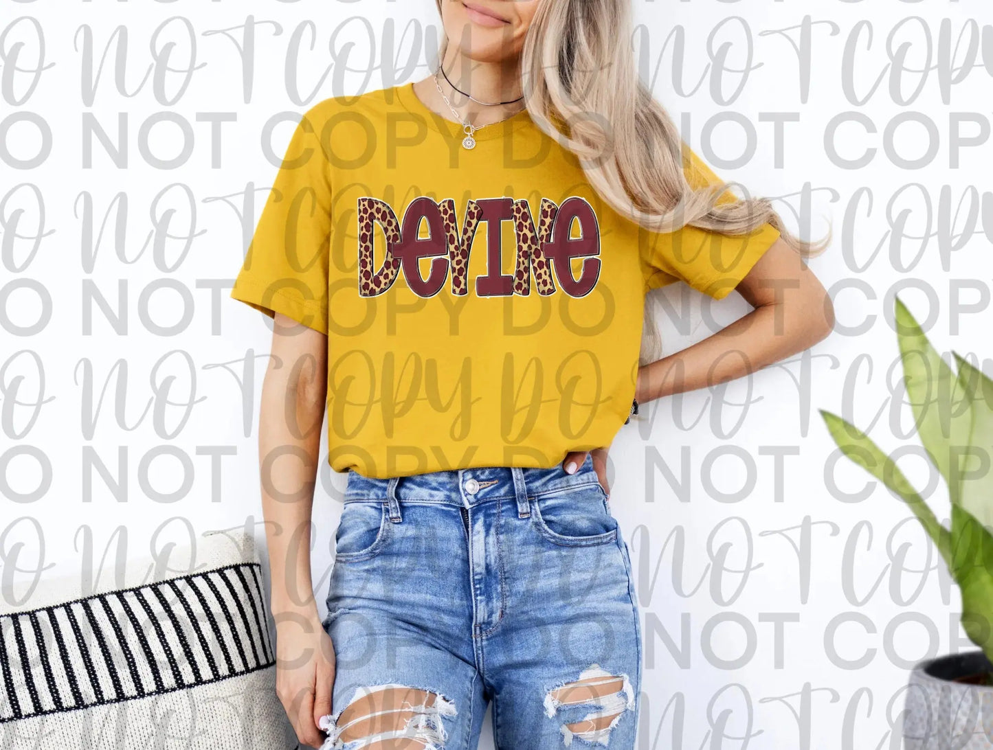 Devine Maroon & Leopard Single Tee - Branded By Barta