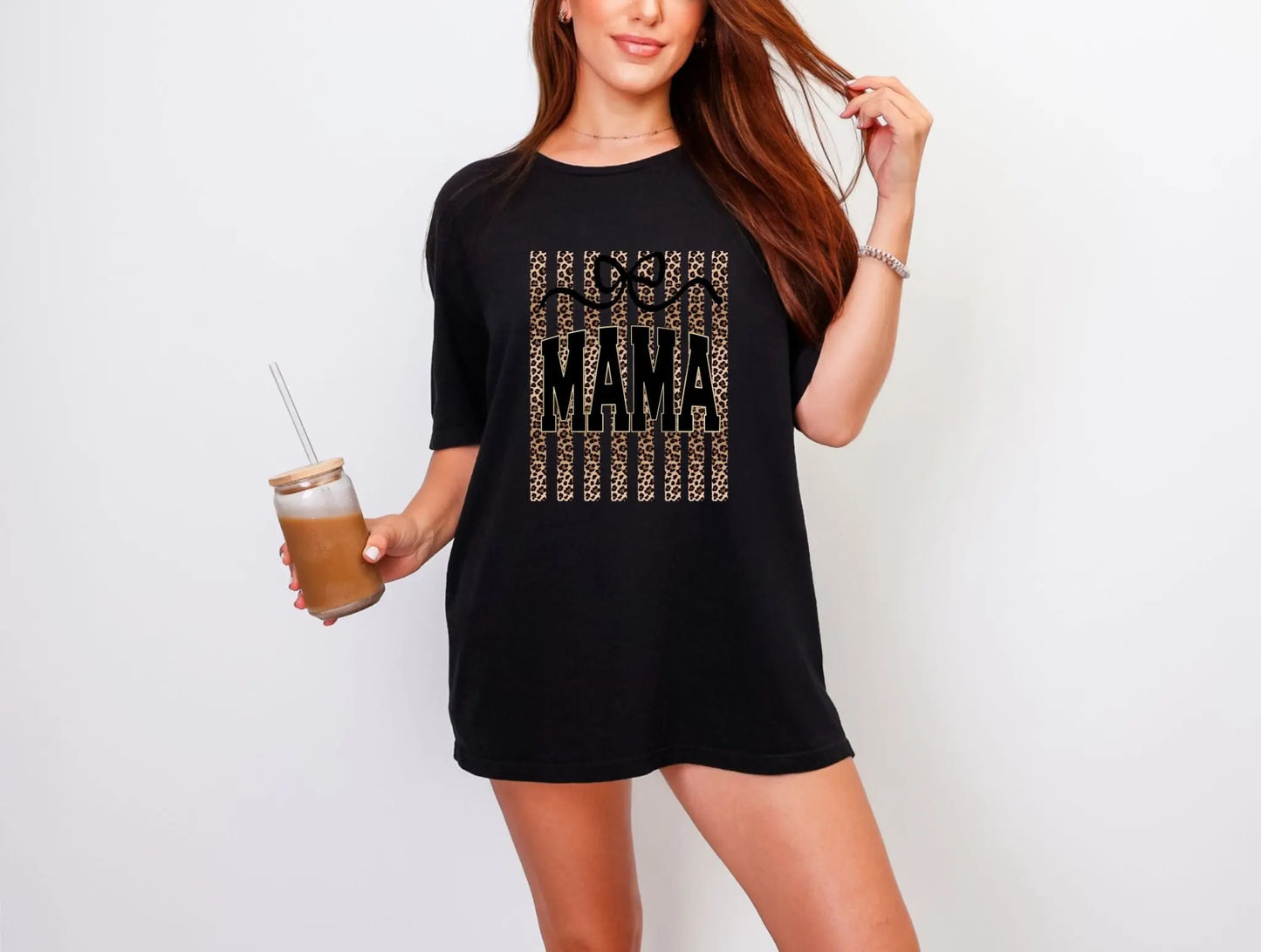 Mama Leopard Ribbon Graphic brandedbybarta
