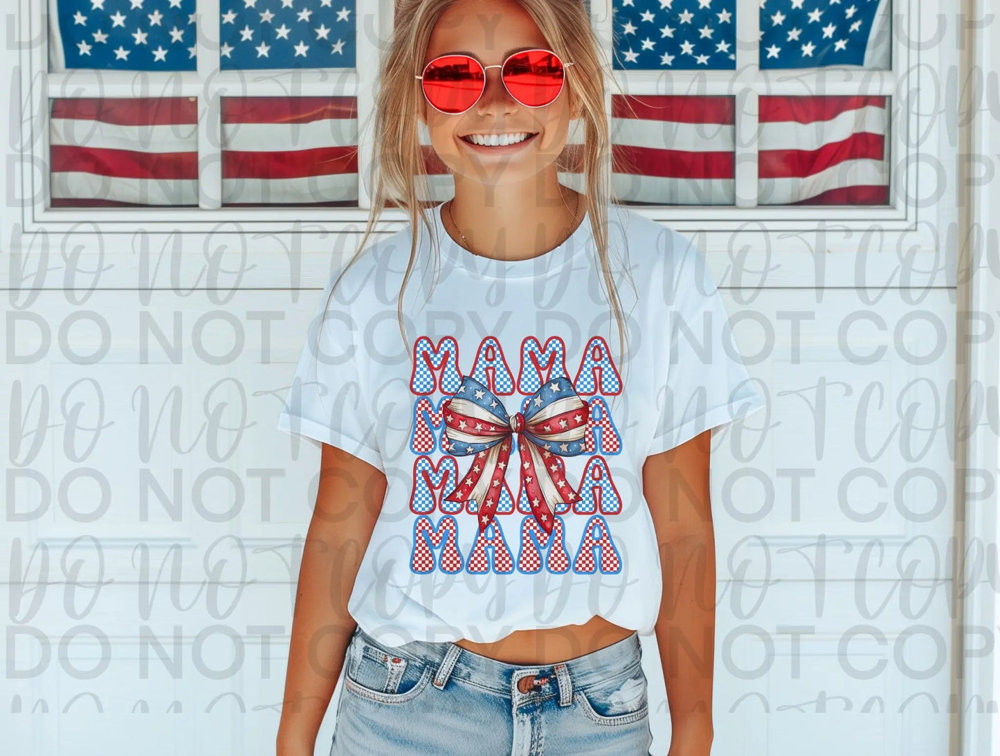 Mama stacked 4th of july - Branded By Barta