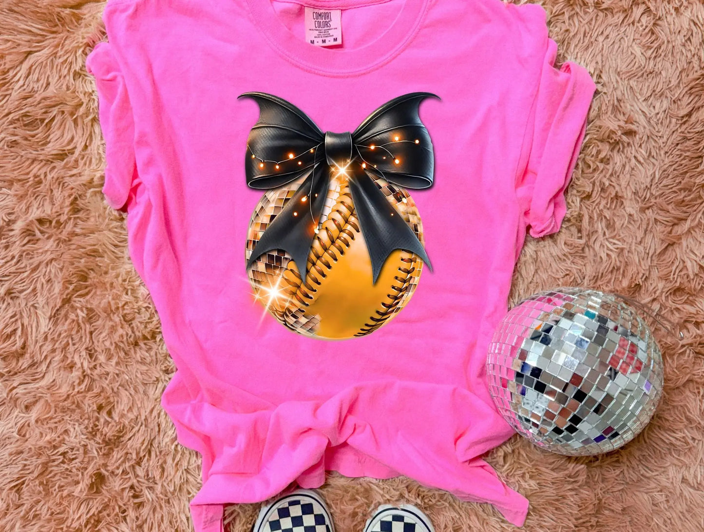 Softball sequin black bow - Branded By Barta