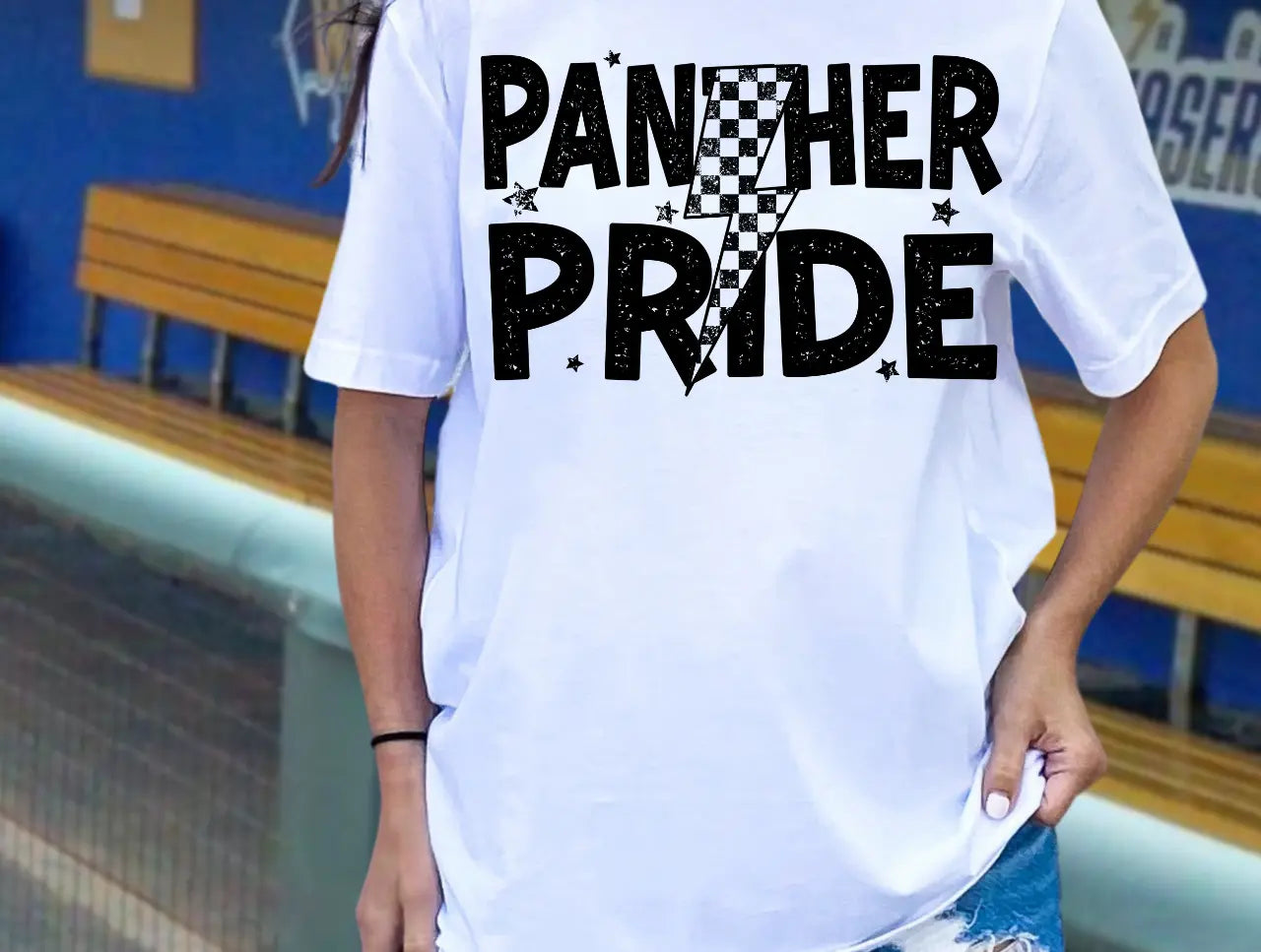 Panther Pride Checkered White Black - Branded By Barta