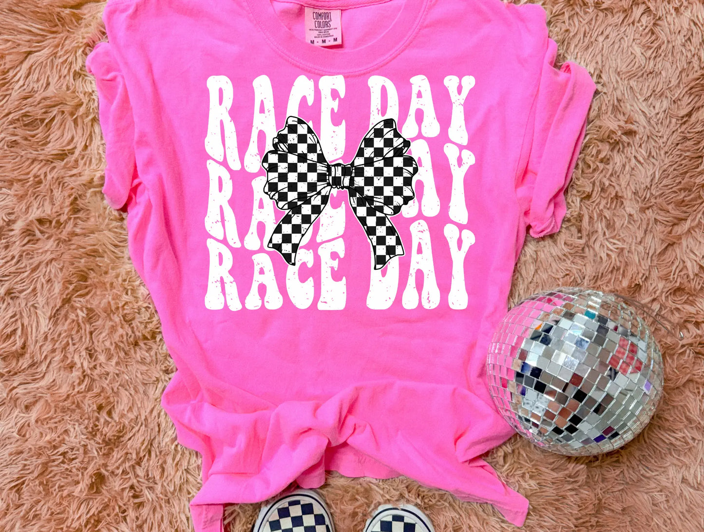 Raceday Checkered Bow