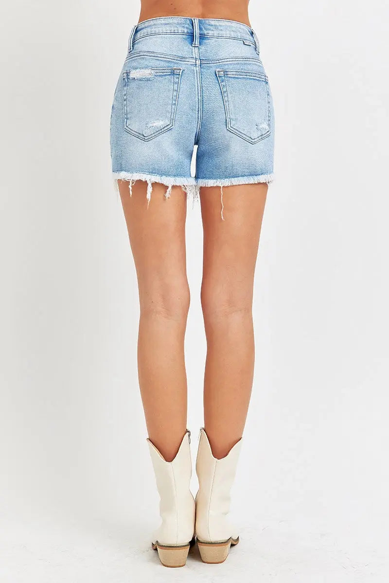 HIGH RISE-PIKABOO LINING SHORTS - Risen Shorts Branded By Barta