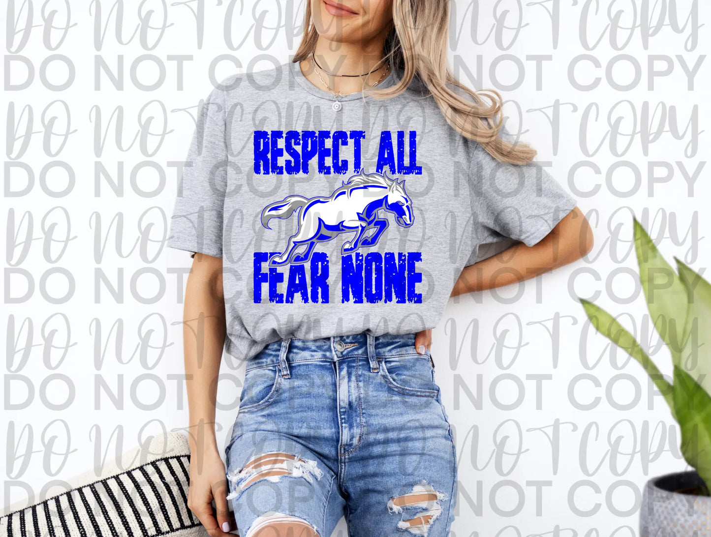 Respect All Fear None Mustangs Tee - Branded By Barta