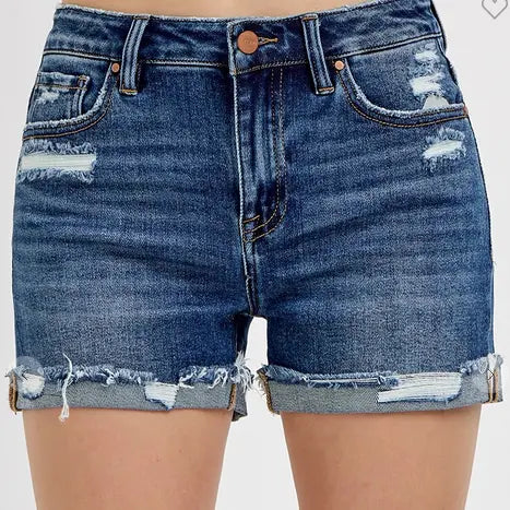 Mid Rise Cuffed Shorts Risen Branded By Barta